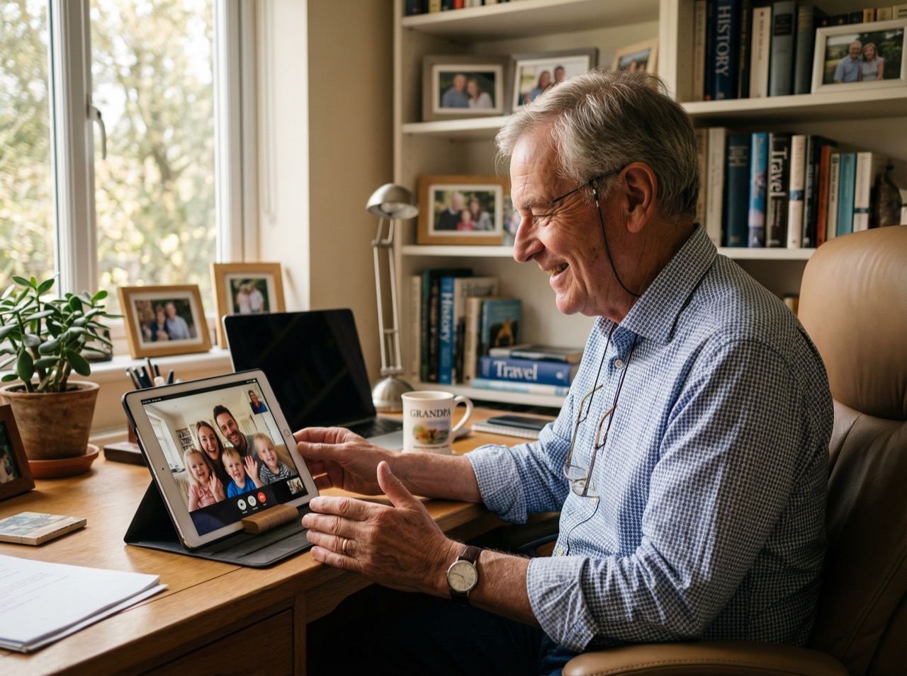 A Toronto senior at home reviewing his options